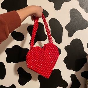 Urban Expressions Beaded Heart Bag